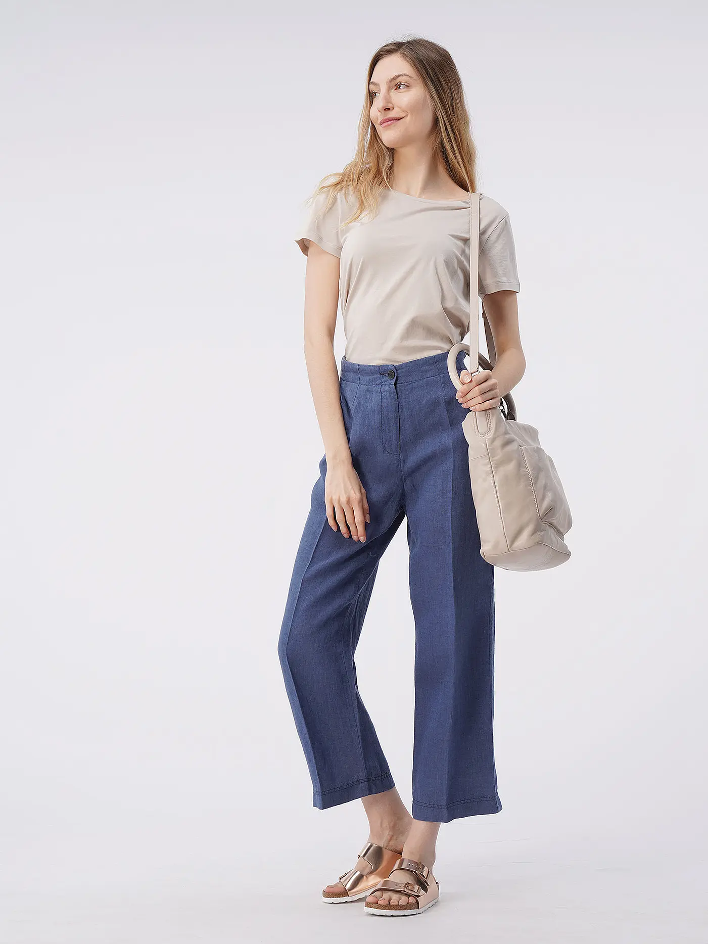 BRAX | Leinenculotte MAINE S | dunkelblau